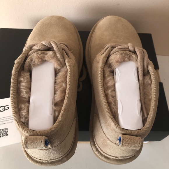 UGG Australia Neumel Chukka suede leather fur Beige Blue Boot. Size: 7, 8, 9 - Picture 9 of 14